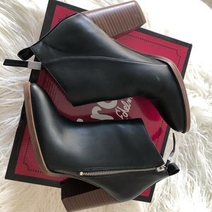 Sam Edelman Black Vegan Leather Booties